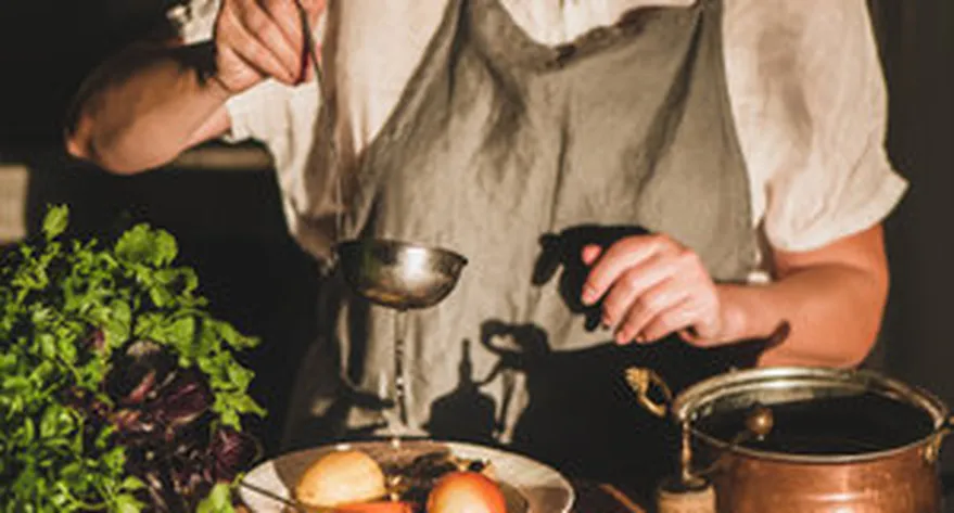 Grandmother cooking traditional recipes