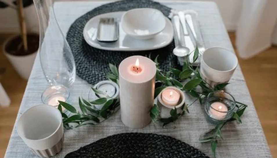 Rustic family dinner table